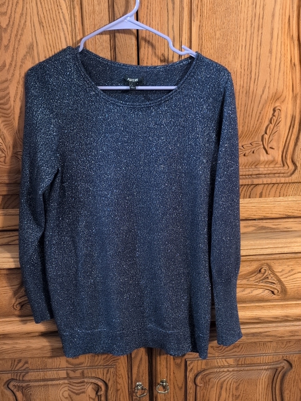 Apt. 9 Metallic Purple Crewneck Sweater